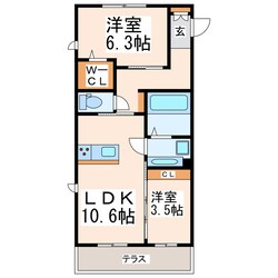 グッドラック四番館の物件間取画像